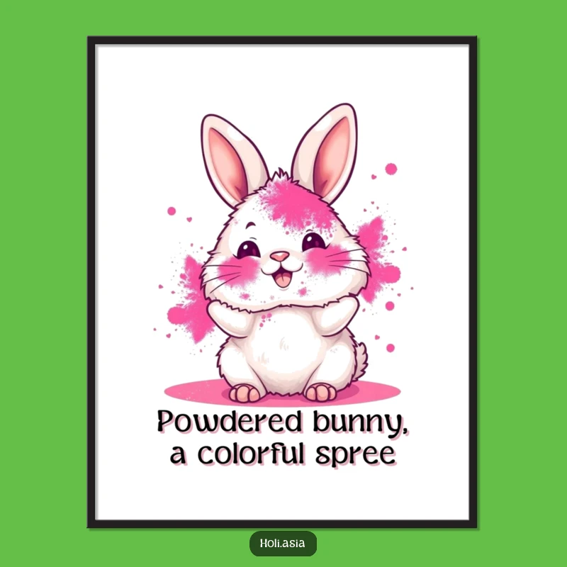 Funny Free Printable Wall Art: Messy Bunny - Colorful Downloadable Decor