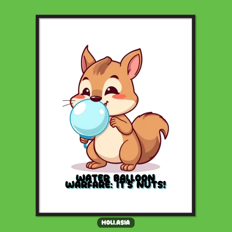 Free Printable Wall Art Curious Squirrel Water Balloon Gag Downloadable Art