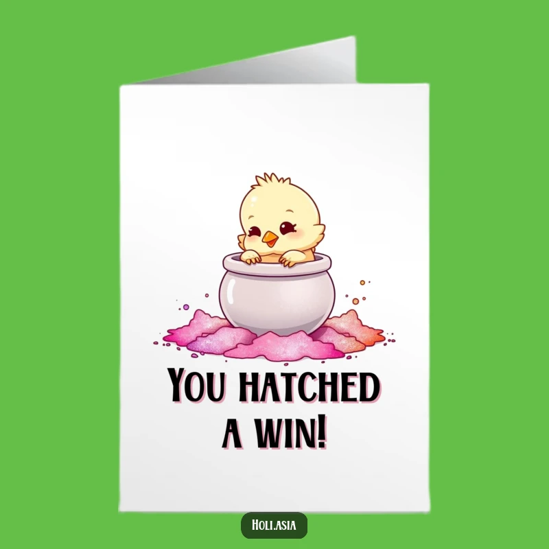 Free Printable Chick Congrats Card: Funny Powder Play Celebration Downloadable Gift!