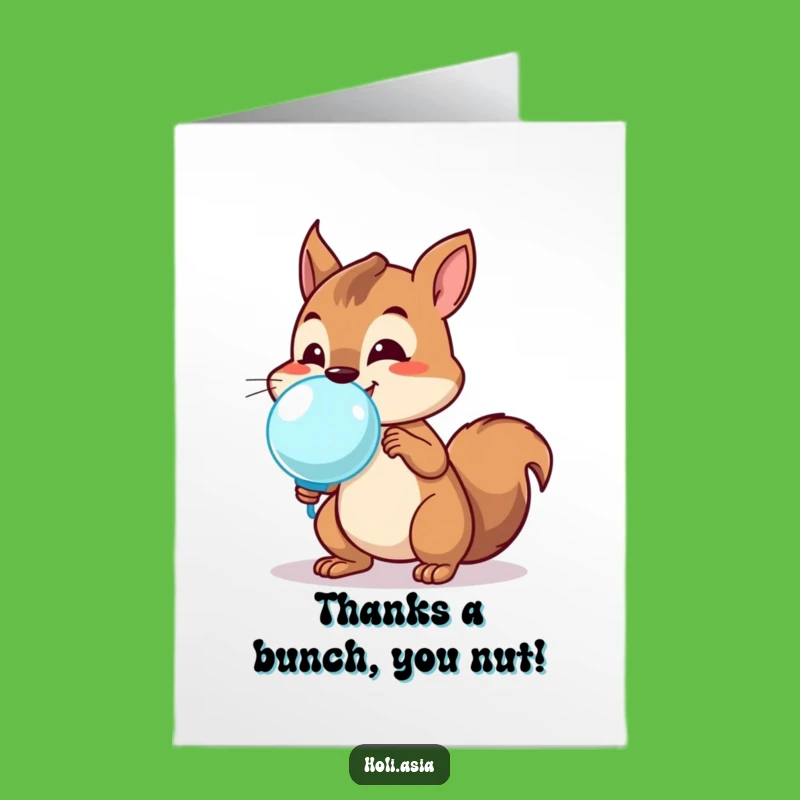 Free Printable Thank You Card Squirrel Water Balloon Gag Gift Downloadable