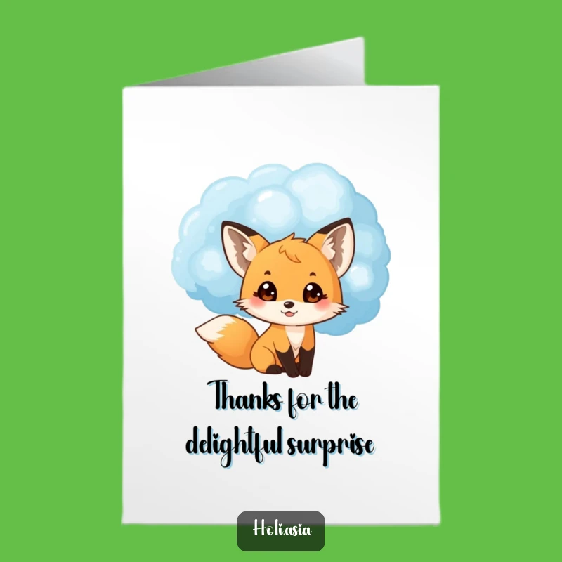 Free Printable Thank You Card: Delightful Fox - Sweet Downloadable Gift