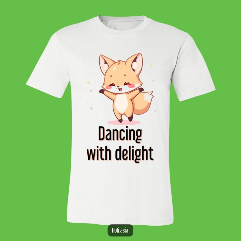 Funny Fox Cub Dance T-Shirt: Iridescent Joy, Happy Celebration, Hilarious Gift!
