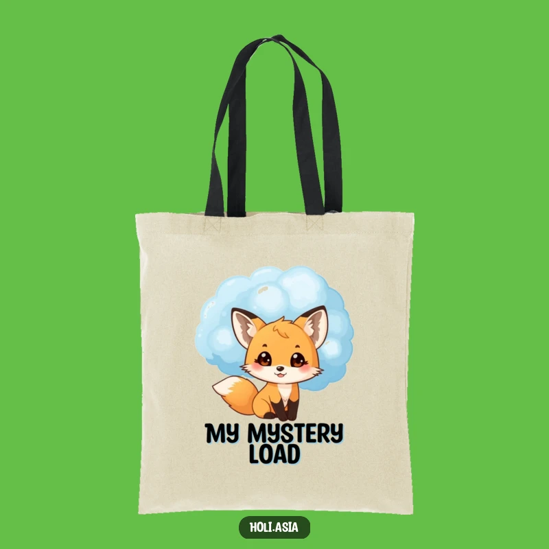 Funny Fox Tote Bag: Blue Cloud Peek, Delightful & Practical Gift